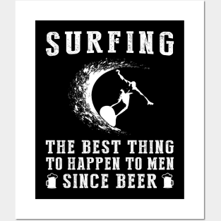 Ride the Waves of Fun: 'Surfing - Better Than Beer & Wine' Tee Posters and Art